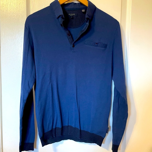 Ted Baker long sleeve polo size 2 - Picture 1 of 7